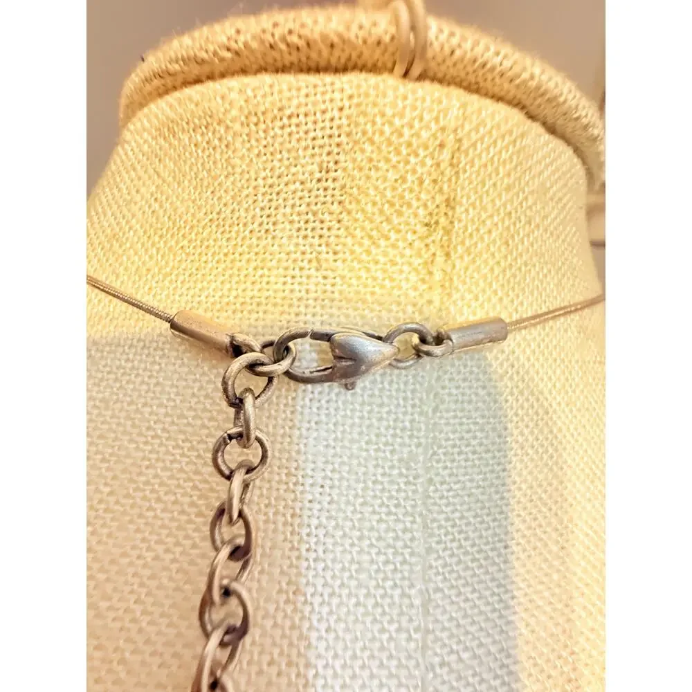 Vintage Brighton Crystal Bar Pendant Necklace 16+3”